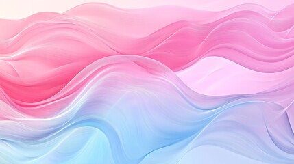 Fototapeta premium Abstract art of pink and blue waves.