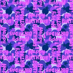 Birthday seamless pattern for wrapping paper and fabrics and linens