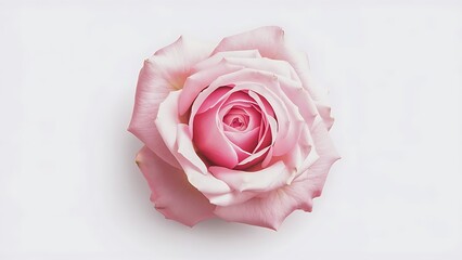 Fototapeta premium Pink rose flowers isolated on white background with copy space