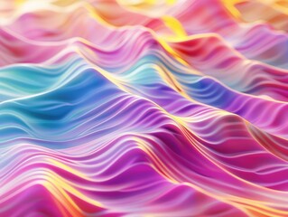 Fototapeta premium Vibrant waves of color create a stunning abstract background, perfect for digital projects and artistic designs.