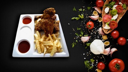 chicken  with vegetables