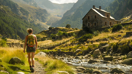 Woman Andorran Pyrenees