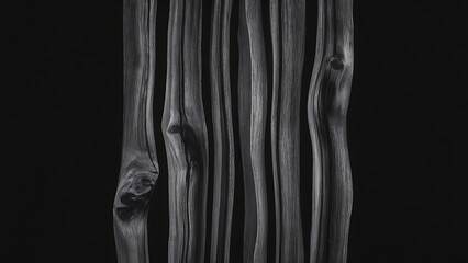 Dark grey wooden background on black