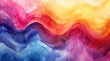 Obraz premium Illustrate a watercolor abstraction with vibrant, swirling colors and soft gradients to create a visually captivating piece