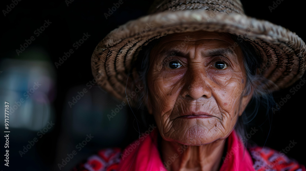 Wall mural Woman Ecuadorian Amazon