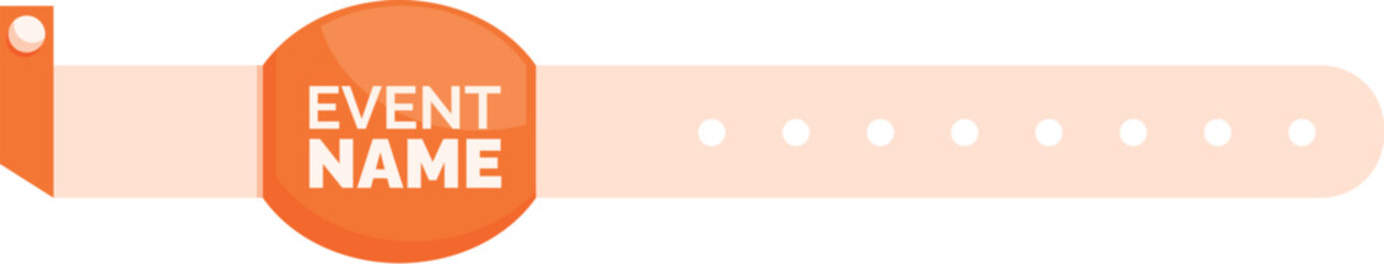Generic orange wristband granting access and privileges to an event