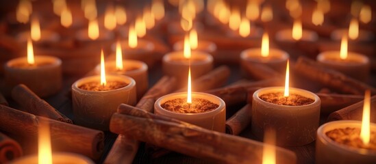 Warm and Cozy Candlelit Atmosphere Creating a Serene and Spiritual Ambience for Holiday Relaxation