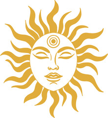 Sun Face Icon