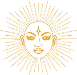 Sun Face Icon