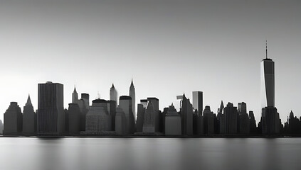 Obraz premium view manhattan skyline captures enduring spirit