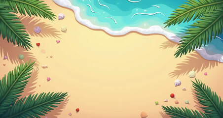 tropical background with palm trees