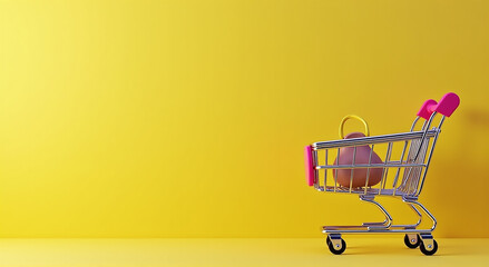 shopping cart with gift