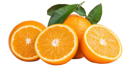Fototapeta premium A vibrant display of fresh oranges, showcasing their juicy segments and bright color, perfect for food-related designs.