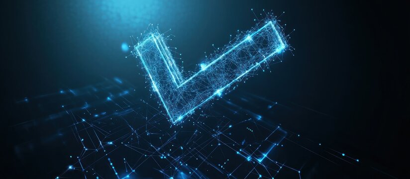 Digital Checkmark:  Symbol of Success and Approval