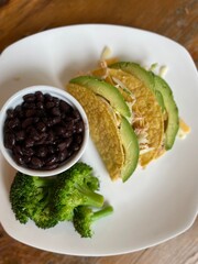 Chicken and avocado tacos