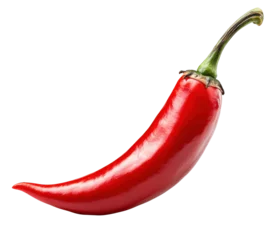 Vibrant red chili pepper, perfect for adding spice and color to dishes or as a decorative element in culinary presentations.