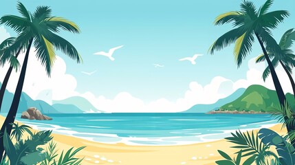 Tranquil Tropical Beach Scene