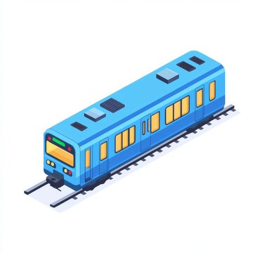 recommend clip art: This blue train illustration is perfect for projects related to transportation, travel, and urban design.