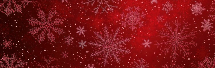Christmas background, snowflakes, red, winter, holiday season, decorative pattern, festive, beautiful design, bright colors, seasonal theme, snow design, celebration mood, traditional elements, joyfu