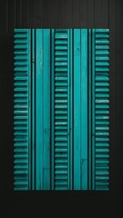 Obraz premium Turquoise striped wooden background on black