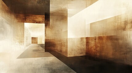 Abstract Brown and White Architecture