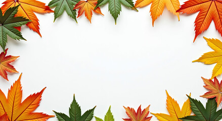 Fototapeta premium autumn leaves frame