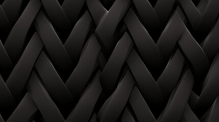 Naklejka premium Black Woven Texture: A captivating close-up of a black woven pattern, highlighting the intricate craftsmanship and textured surface. 