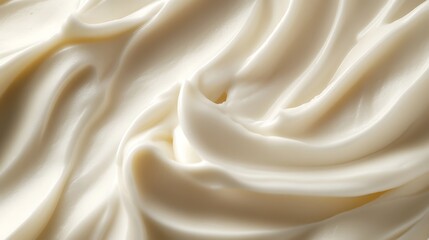 Obraz premium Close up of whipped cream texture, smooth and delicious