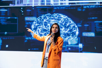 CEO speaking at event bringing together leading experts, researchers, innovators, and companies...