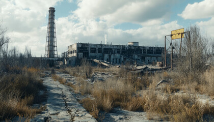 Chernobyl disaster, Chernobyl, apocalyptic photo, Chernobyl nuclear power plant after the catastrophe, abandoned buildings