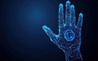 Digital Hand with a Symbol