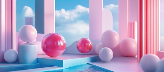 3D rendered illustration showcasing a creative design concept