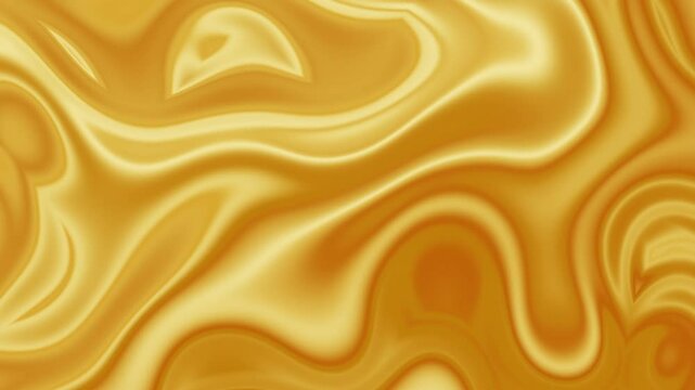 Abstract golden liquid animation, wavy gold texture background suitable for wallpaper, motion graphics and art backdrops.