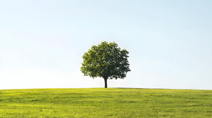 Obraz premium Single Tree Environmental Banner