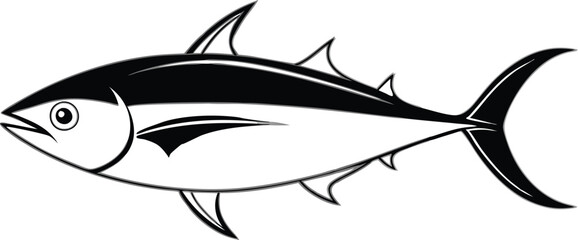 Obraz premium tuna silhouette vector illustration .