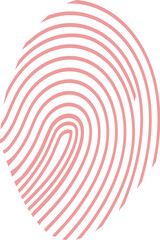 Pink fingerprint representing the concept of digital security
