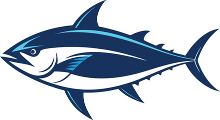 tuna silhouette vector illustration .