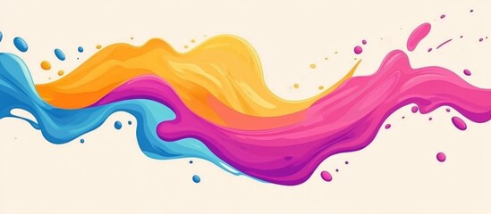 Dynamic Vibrant Abstract Paint Splash Colorful Artwork