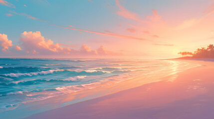 Romantic Beach Sunset