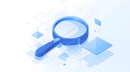 Simple magnifying glass illustration