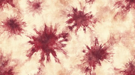 Maroon and beige tie dye seamless pattern featuring Shibori print and watercolor hand drawn batik design Handmade watercolor shirt tie dye pattern with pink and beige accents