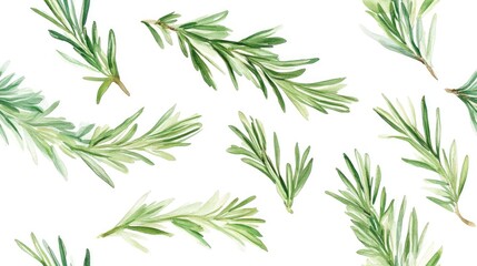 Rosemary watercolor pattern