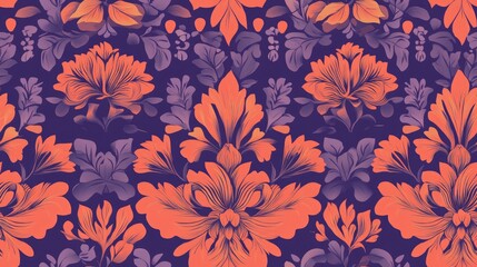 Geometric floral seamless pattern background ideal for wallpaper and invitations Raster illustration