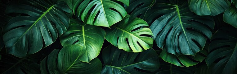 Dense Tropical Leaves with Dark and Moody Lighting