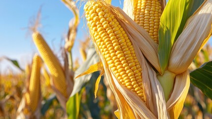 Golden Corn Close-Up