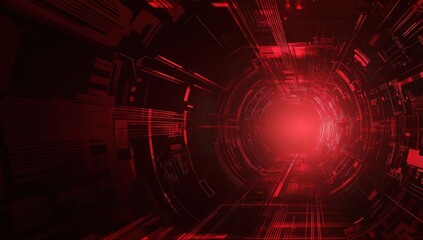 Obraz premium Abstract Red Tunnel of Light