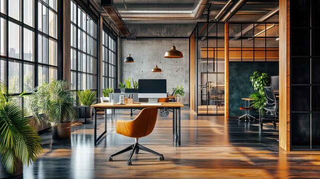 Modern Industrial Office Interior Design