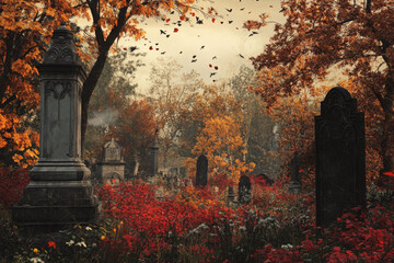 graveyard autumn 