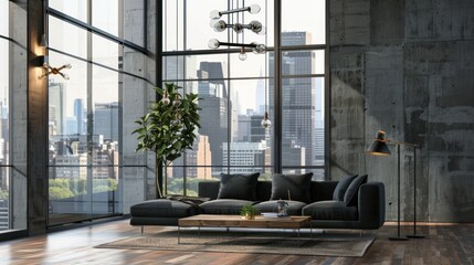 Modern Loft Apartment with City View