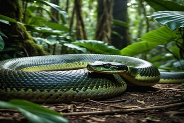 Fototapeta premium Anaconda del Amazonas.